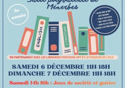 📚 Week-end Librairie Éphémère à Menerbes : venez jouer, lire, créer !