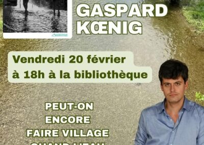 📚 Rencontre avec Gaspard Koenig – Village de Ménerbes