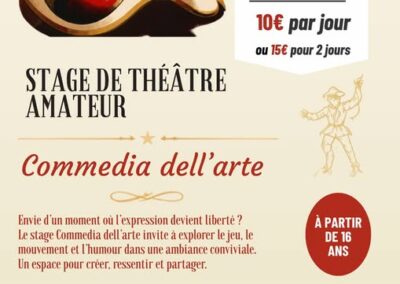 🎭Venez découvrir la Commedia avec la FDFR84 : c’est comme le théâtre… mais en plus bruyant !